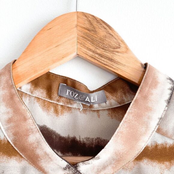 Roz & Ali Women Blouse Button Closure Sleeveless Gradient Multicolour 2X - Picture 4 of 7